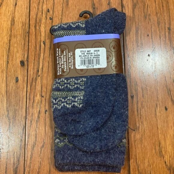 Wise Blend Angora Denim Color Socks, Size M, NWT - Picture 3 of 5